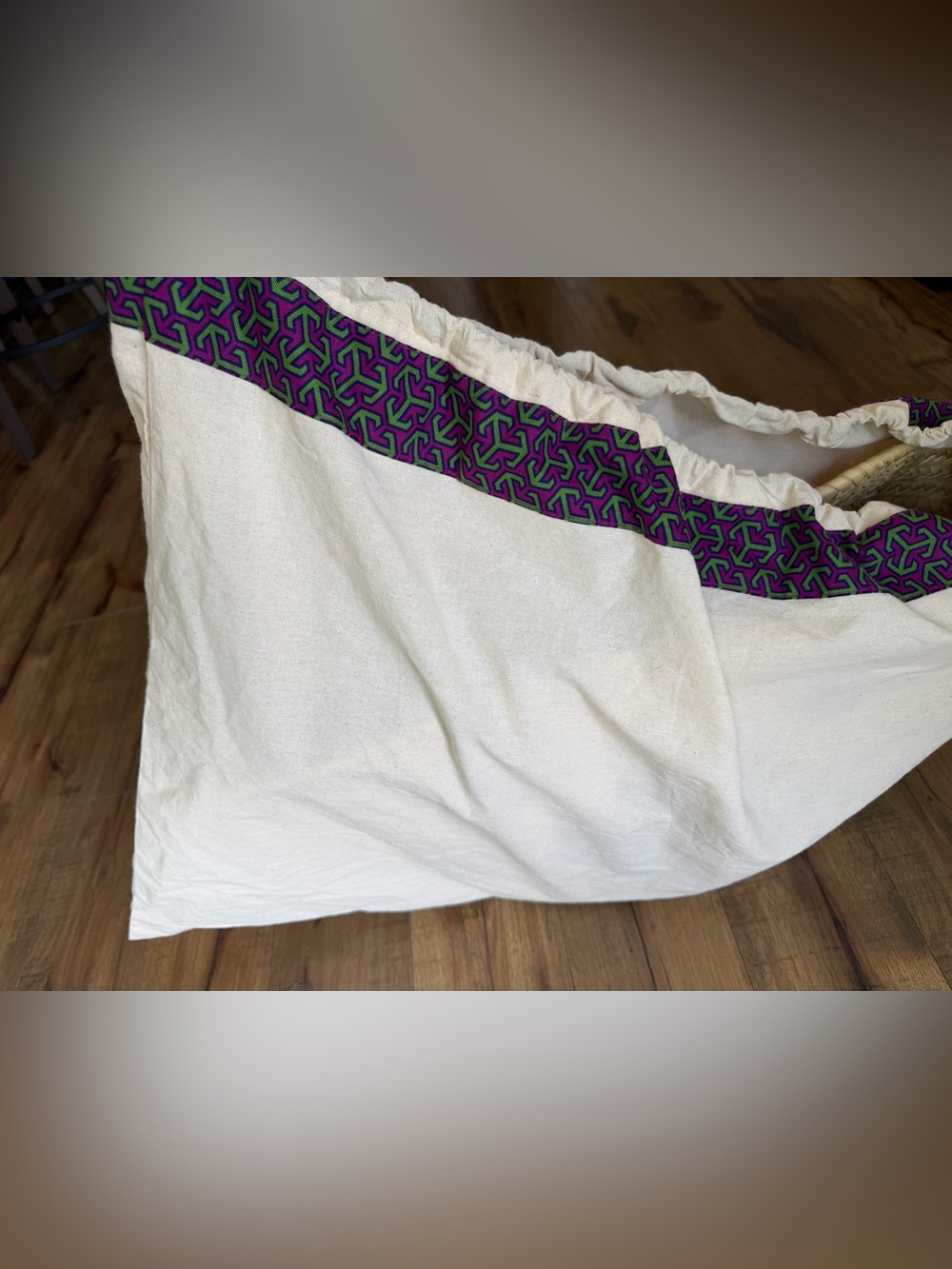 Tory Burch Natural Straw Tote with Brown Leather Trim and Logo - Picture 6 of 6